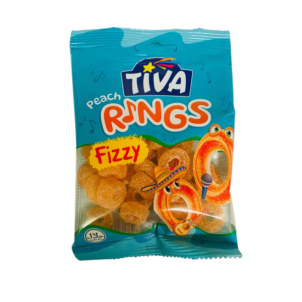 جيلي تيفا حلقات بطعم الخوخ 80غرام