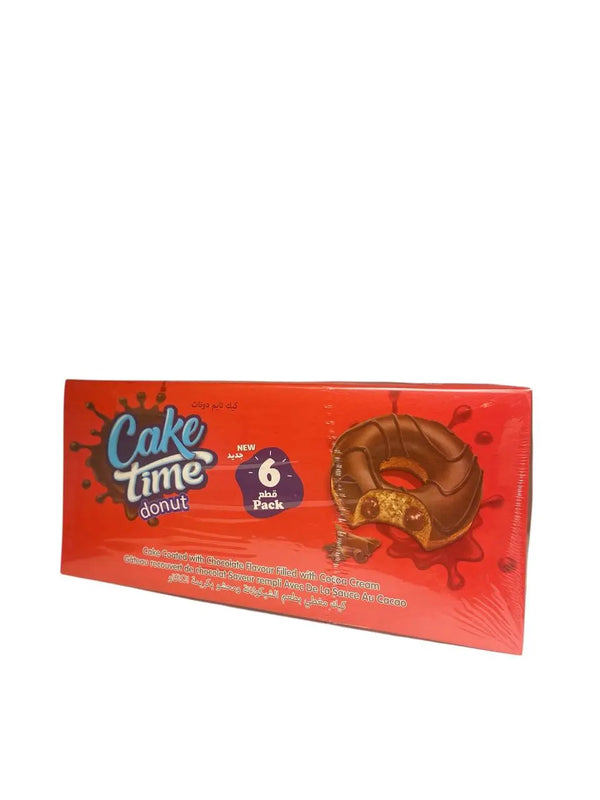 كيك تايم دونات 6قطع بطعم شوكلاة   Cake time Sufraonline