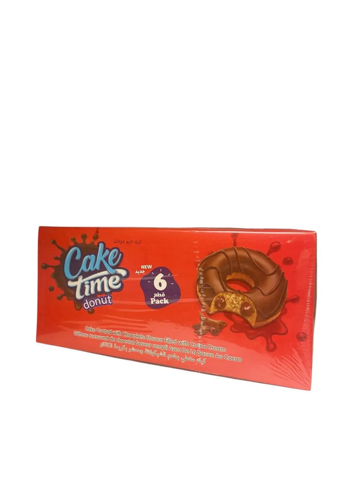 كيك تايم دونات 6قطع بطعم شوكلاة   Cake time Sufraonline